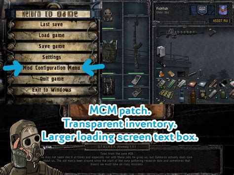 Clear Sky Ui Tweaks And Mcm Patch Original Mod Required Addon S T A