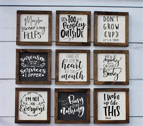 Funny Mini Farmhouse Signs Home Decor Farmhouse Sassy Decor | Etsy