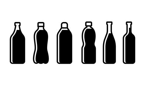 Vector Illustration Of Bottle Silhouette Icon Suitable For Design Element Of Soft Drink