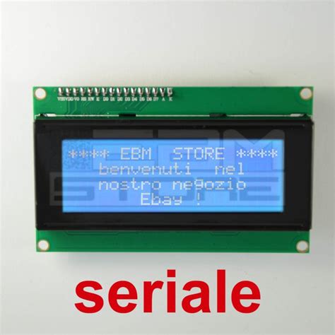 Display SERIALE BLU 20x4 PCF8574 IIC I2C LCD Retroilluminato