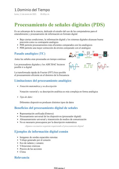 Apuntes Pds Teor A Y Algunos Ejercicios Pr Cticos Procesamiento De