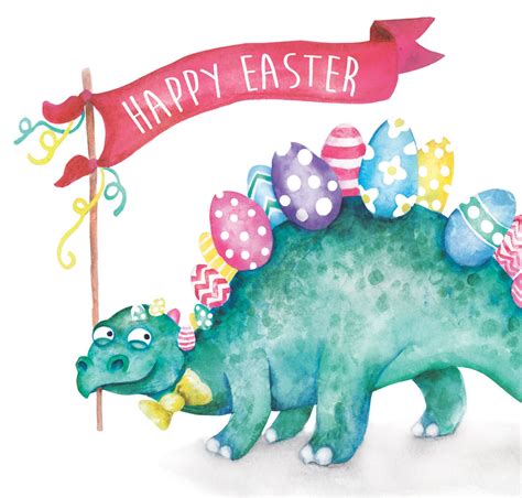 Funny Easter Card Stegosaurus Dinosaur Card Happy Easter Etsy