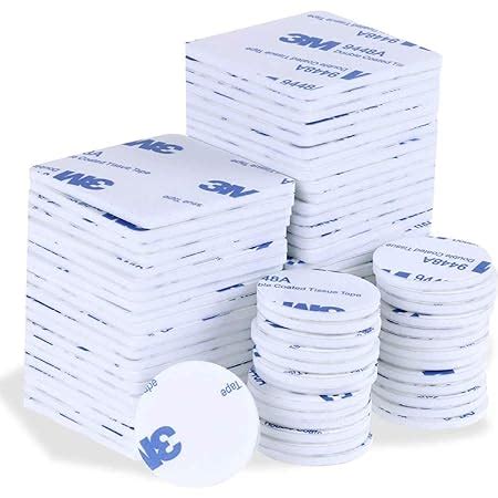 Faburo 80pcs Double Sided Sticky Foam Pads White Strong Adhesive