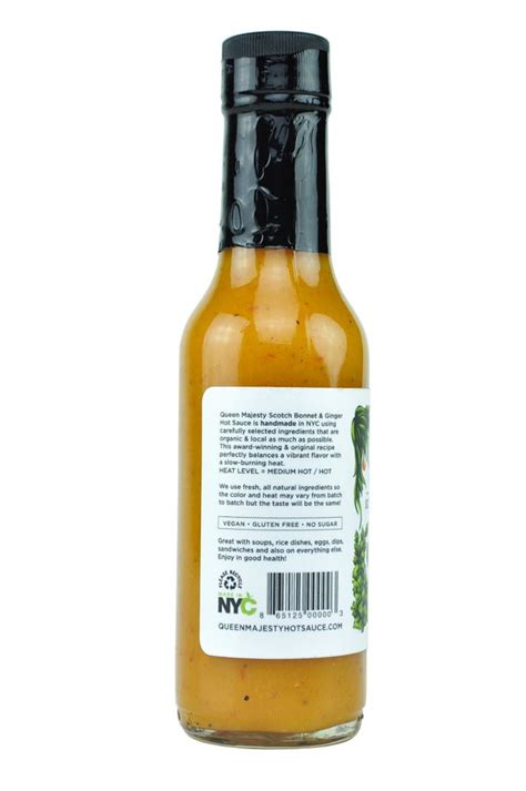 Scotch Bonnet And Ginger Hot Sauce Queen Majesty Heatonist