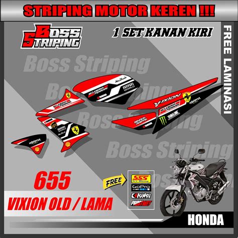 Jual Stiker Sticker Setiker Striping Motor Yamaha Vixion Old 2007 2008 2009 2010 2011 2012 List