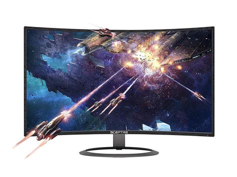 High Performance FHD 27 LED Monitor Sceptre 27 Curved 75Hz LED