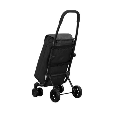 Playmarket Go Four Carro De La Compra 4 Ruedas Plegable Negro