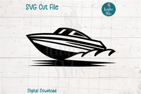 Speedboat Boat Svg Cut File Graphic By Kaybeesvgs · Creative Fabrica