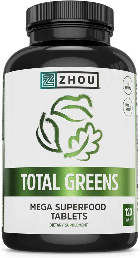 Zhou Nutrition Total Greens Mega Superfood Tablets Blend