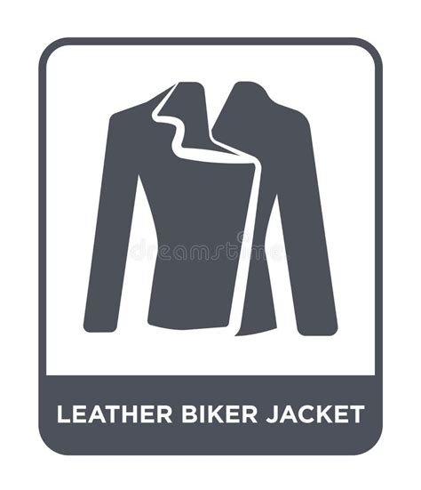 Leather Biker Jacket Icon In Trendy Design Style Leather Biker Jacket