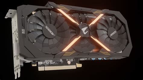 Gigabyte Aorus Ti Extreme Editon Graphics Card Gpu D Model Cgtrader