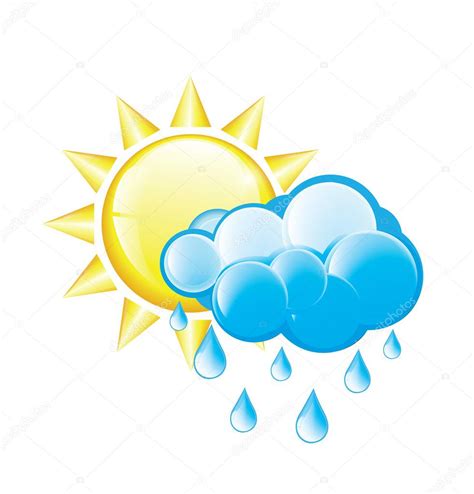 Regen En Zon Pictogram Stockvector Magurok5 33144189