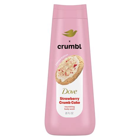 Dove Crumbl Moisturizing Liquid Body Wash Strawberry Crumb Cake 20 Oz