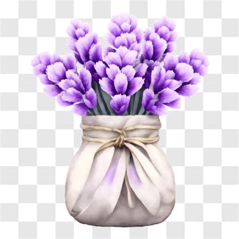 Baixe Flores Roxas Em Um Vaso Png Creative Fabrica