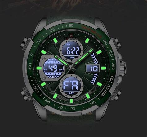 Мужские Тактические Часы Naviforce Fly ArmyGreen с Таймером ...