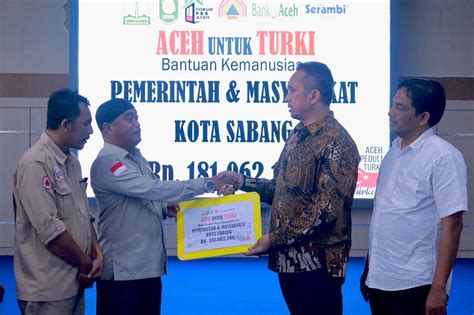 Warga Sabang Donasikan Rp181 Juta Untuk Bantu Korban Gempa Turki Dan Suriah