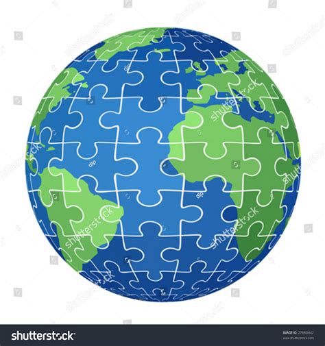 Puzzle Earth Planet Stock Vector 27660442 Shutterstock