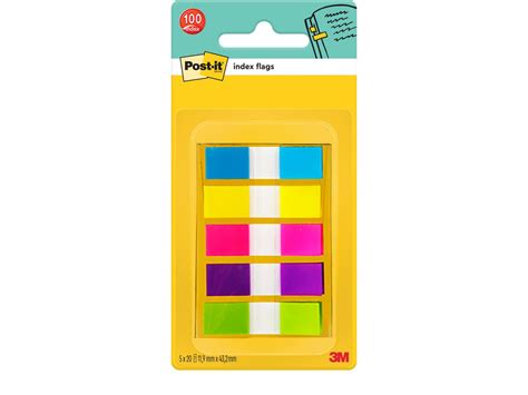 POST IT Index Schmal X Mm CB Farbig Ass X Blatt Papeterie Koch Papeterie