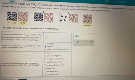 Solved A Small Amount Of Acetonitrile Ch Cn Is Dissolved Chegg