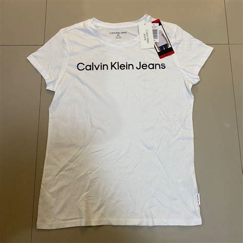 Original Calvin Klein Jeans White Shirt Womens Fashion Tops Shirts