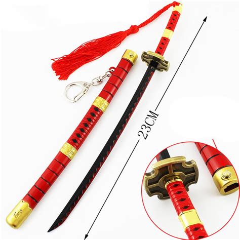 Weapon model One Piece Roronoa Zoro Katana Sword 22 cm Keychain | One piece Merchandise | Up to ...