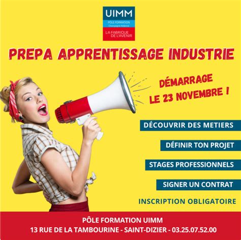 PREPA APPRENTISSAGE INDUSTRIE Communauté dagglomération Saint Dizier