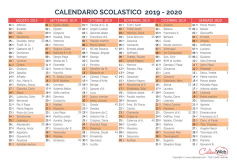 Calendario 2019 Con I Santi Recientes Calendario 2021 Da Stampare Con