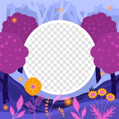 Free Vector Hand Drawn Flat Design Enchanted Forest Frame