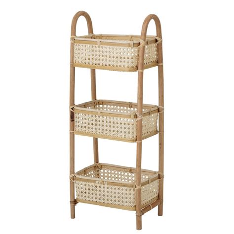 Bloomingville Etagere 3 Casiers Paniers Rangement Salle De Bains Rotin