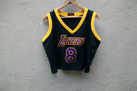 Vintage 90's Lakers Jersey Crop Top // Hip by charliehorsevintage