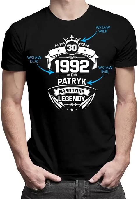 Produkt personalizowany Narodziny Legendy wiek imię rok