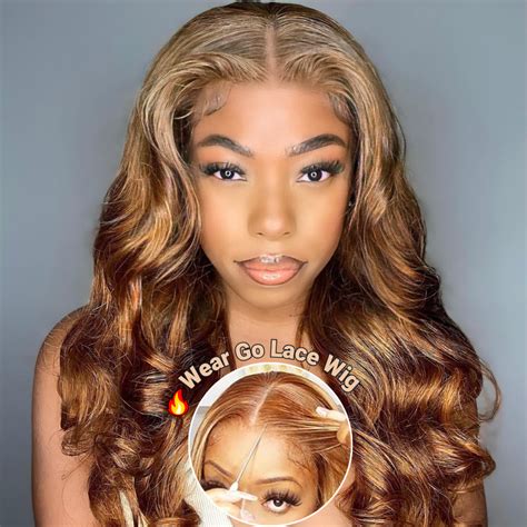 Bye Bye Knots Wig 20™ Nadula 7x5 Invisible Knots Honey Blonde Highlight Body Wave Put And Go