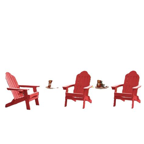 Lue Bona Grant Curveback Red Recycled Hdps Plastic Outdoor Patio