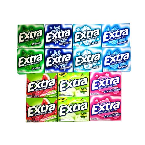 Buy Extra Sugar Free Chewing Gum Variety Pack 14 Packs 7 Flavors Online