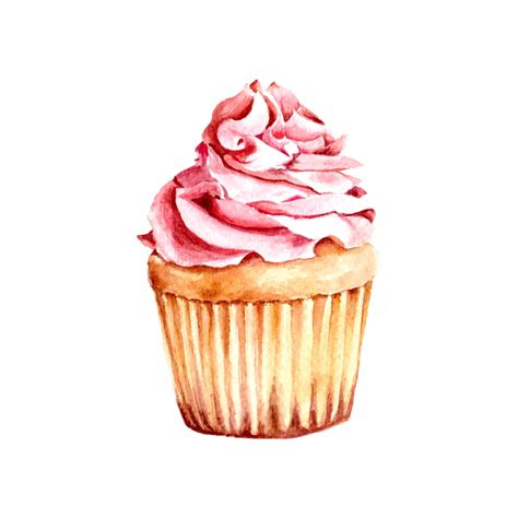 Premium Vector | Watercolor cupcake