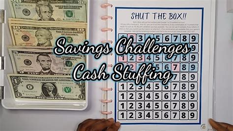 Saving Sunday Savings Challenges Stuffing Shut The Box And More Youtube