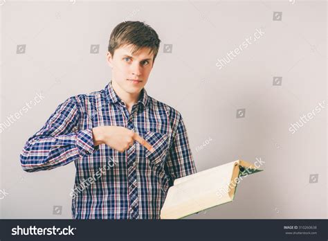 Stylish Man Reading Big Book Stock Photo 310260638 Shutterstock