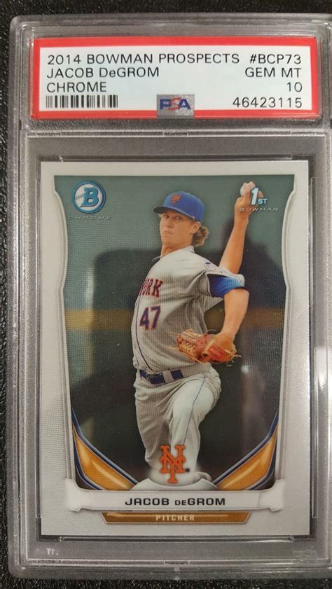 2014 BOWMAN PROSPECTS CHROME JACOB DeGROM RC PSA 10 ROOKIE CARD BCP 73