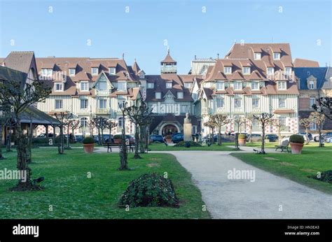 Hotel Le Barriere Le Normandy in the elegant French resort of Deauville in Normandy Stock Photo ...