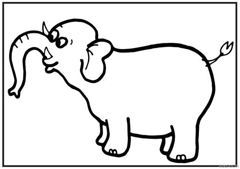 A4 Size Printable Elephant Coloring Pages for Kids