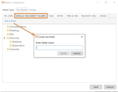 Add Default Document Folders Smokeball Support Hub