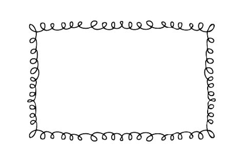 Bingkai Kosong Horizontal Persegi Panjang Yang Digambar Tangan