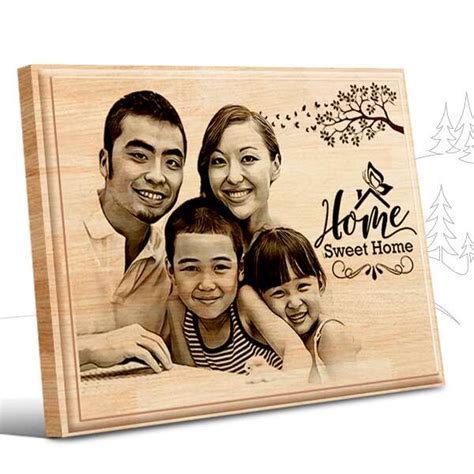 Personalized Family Gifts (10 x 8 in) | Photo on Wood | Wooden ...