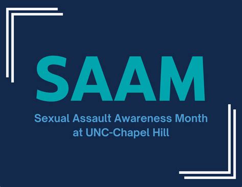 April Is Sexual Assault Awareness Month Saam Unc Violence