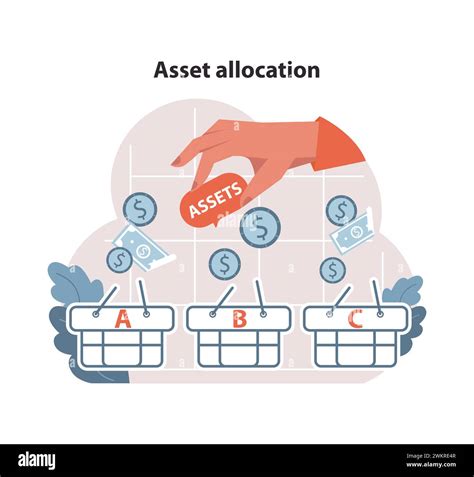 Asset Allocation Concept Hand Distributing Financial Assets Across