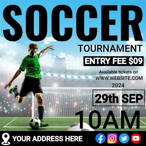 Soccer tournament Poster Template | PosterMyWall