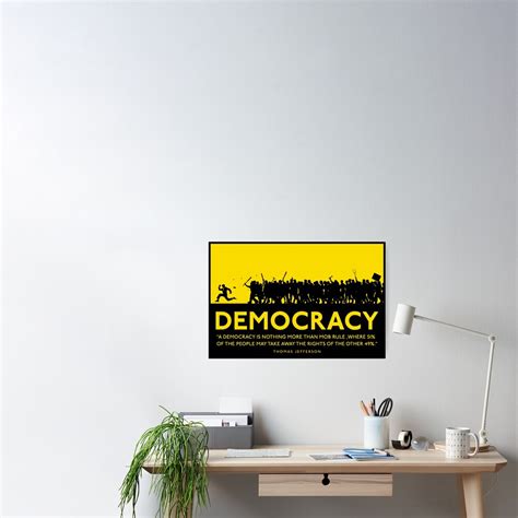 "Democracy" Poster for Sale by LibertyManiacs | Redbubble