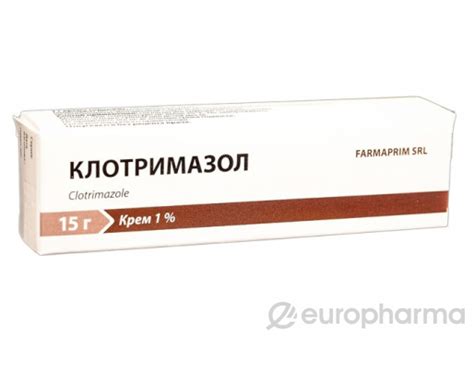 Купить Клотримазол 1% 15 г крем — Europharma