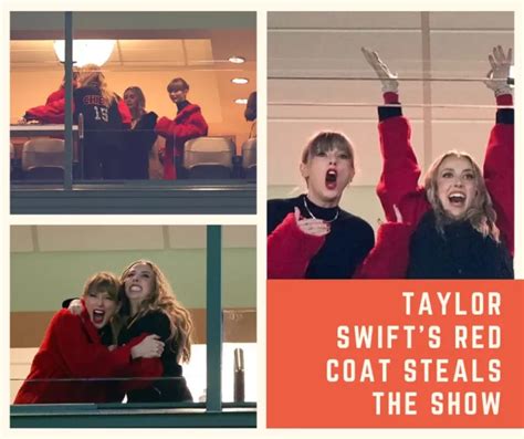 Taylor Swift S Red Coat Steals The Show At Chiefs Game Brittany Mahomes Twins Her Style