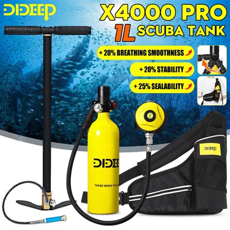 Dideep L Diving Oxygen Cylinder Set Scuba Diving Equipment Portable